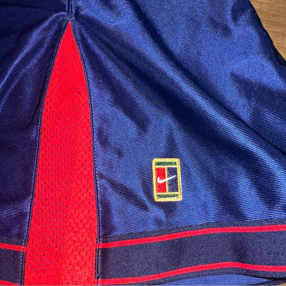 Nike Womens Medium Emma Raducanu Tennis Skirt Blue Red Large Pickleball Flaws - Picture 6 of 13